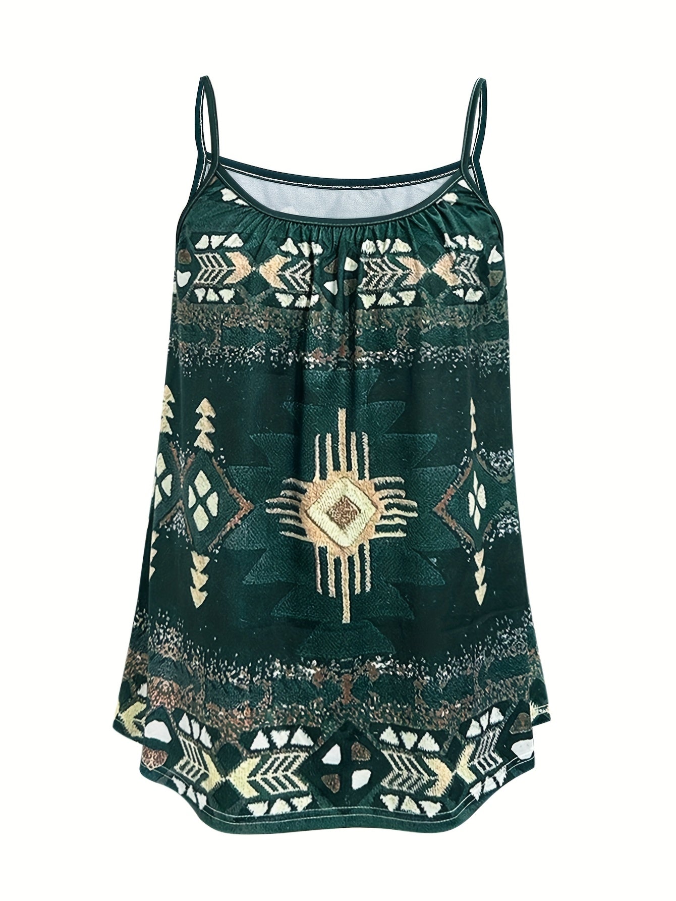 Airi - Ethnic Print Sleeveless Tank Top