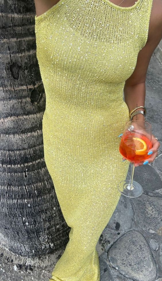 Juana - Elegant Glitter Slim Fit Dress