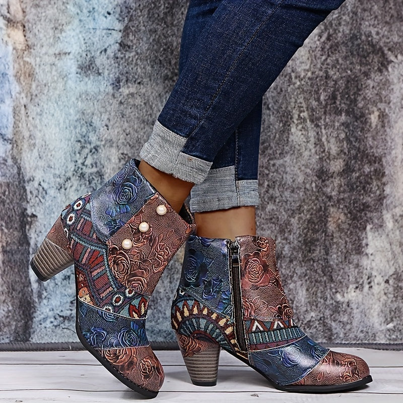 Naomie - Chunky Heel Ankle Boots
