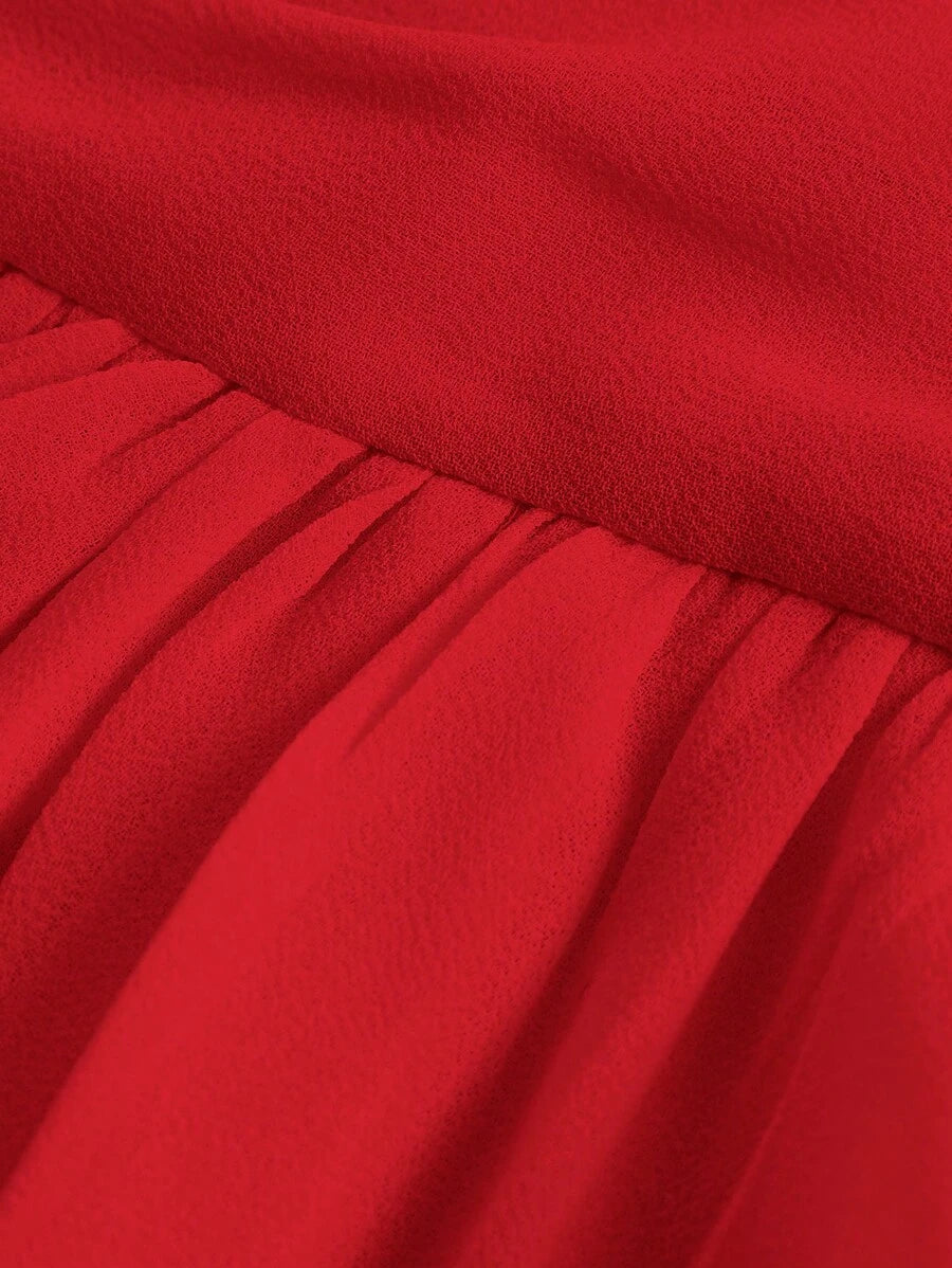 Grace - Plain dress with gathered waist