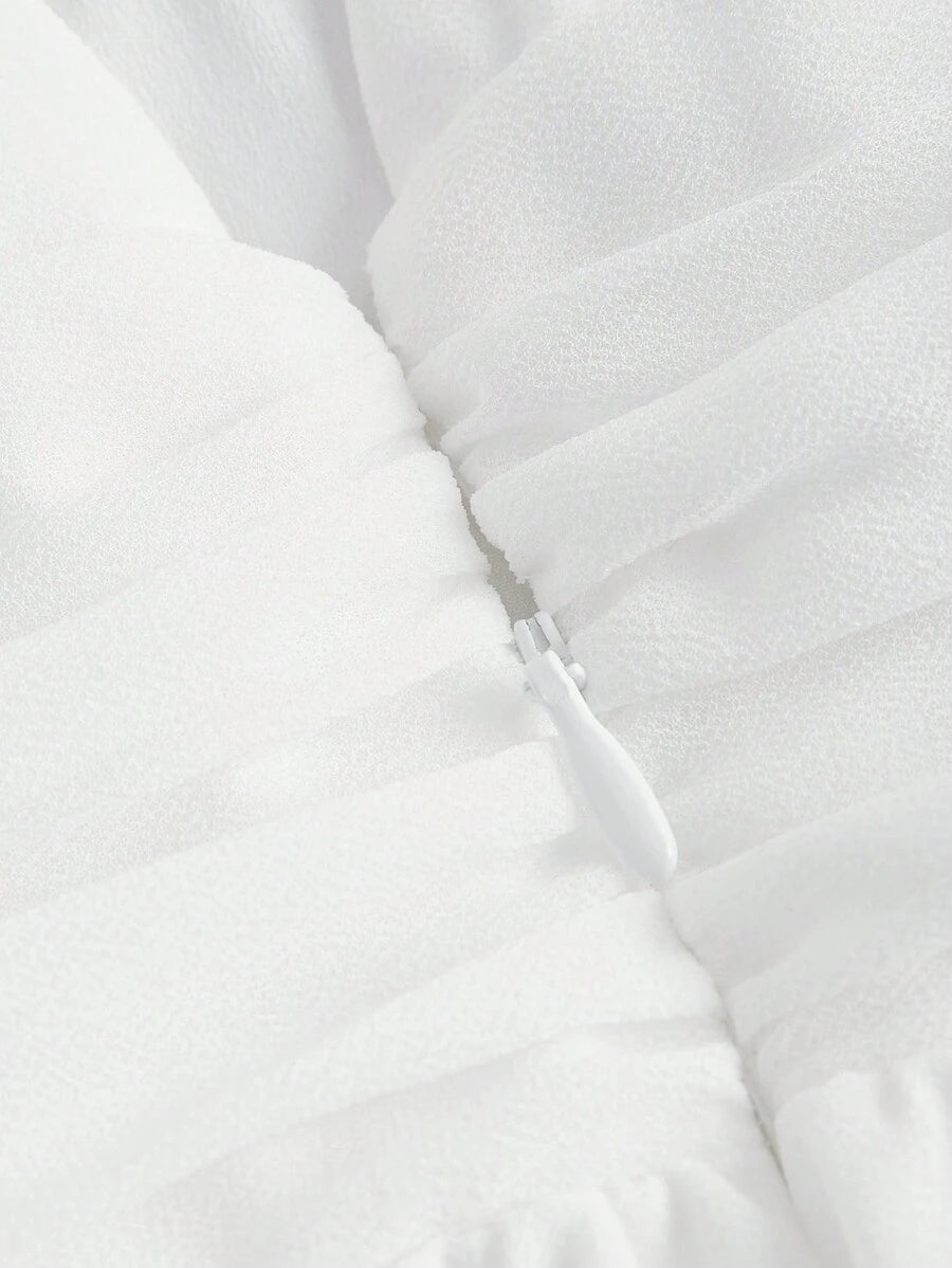 Grace - Plain dress with gathered waist