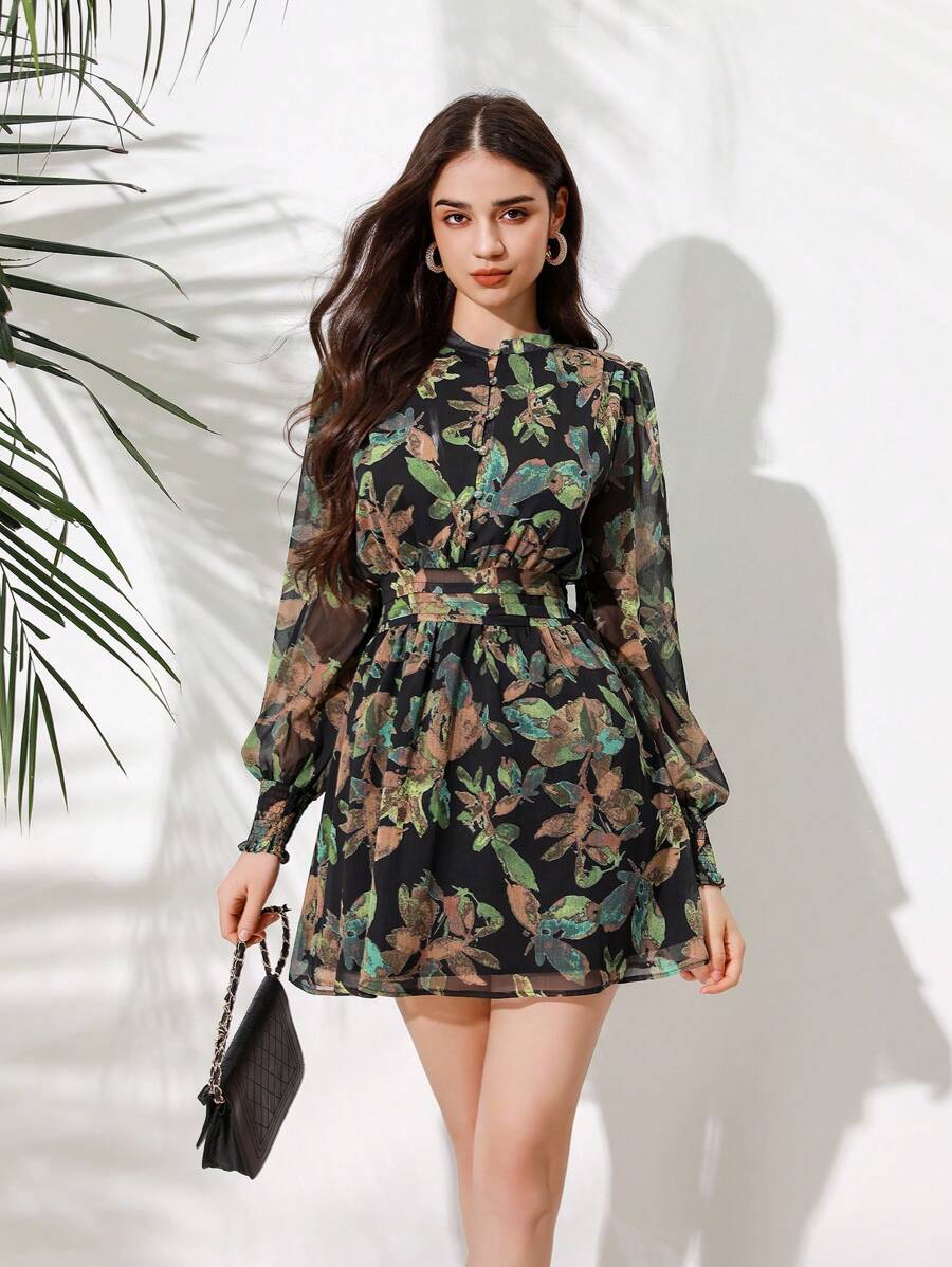 Claire - Lantern Sleeve Dress