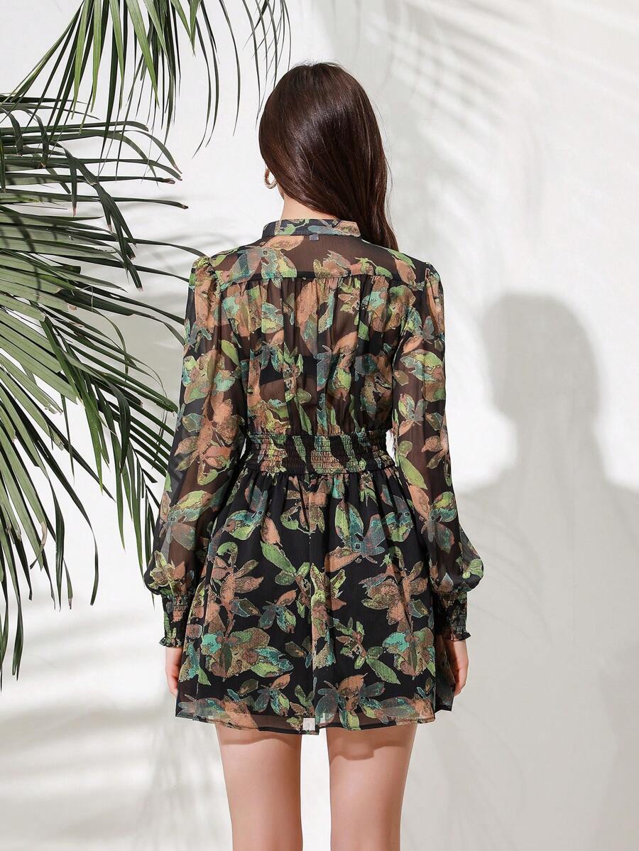 Claire - Lantern Sleeve Dress