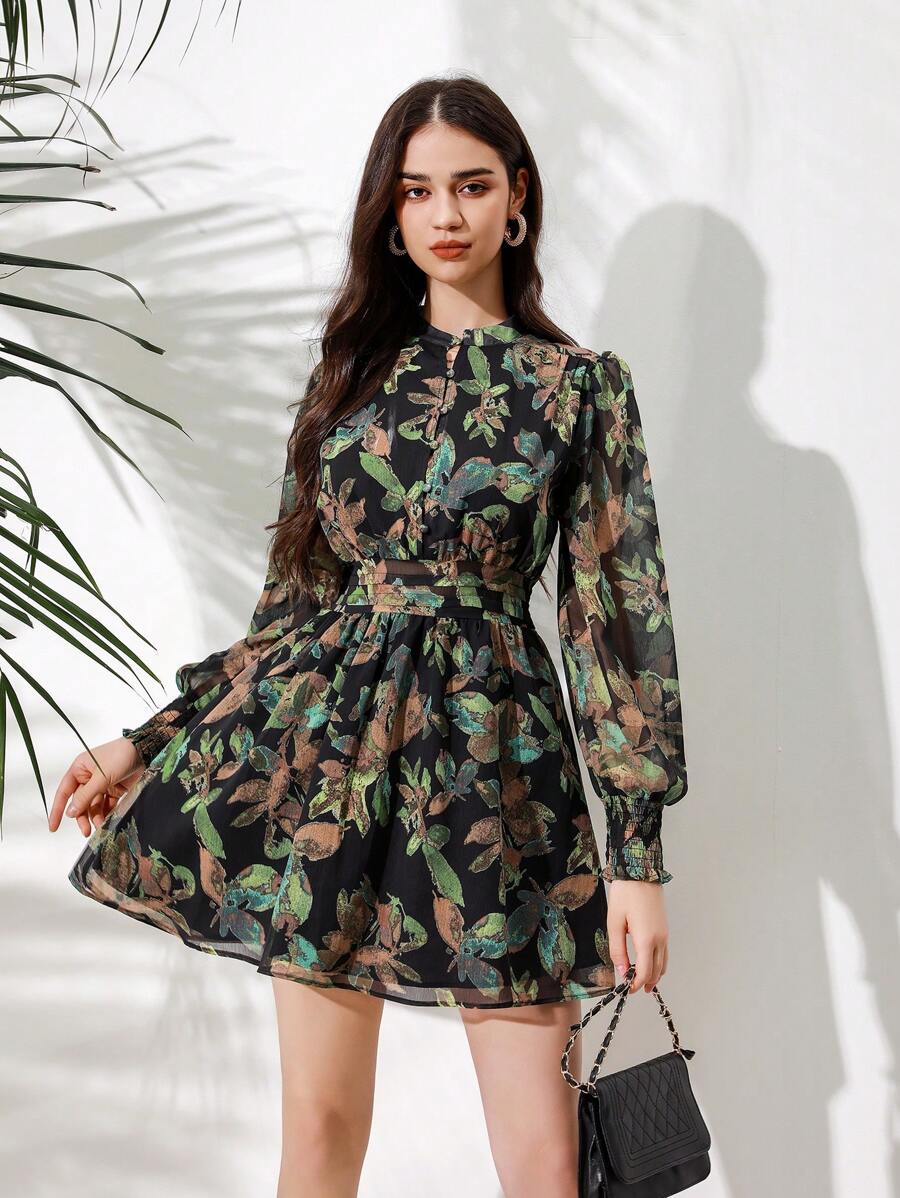 Claire - Lantern Sleeve Dress