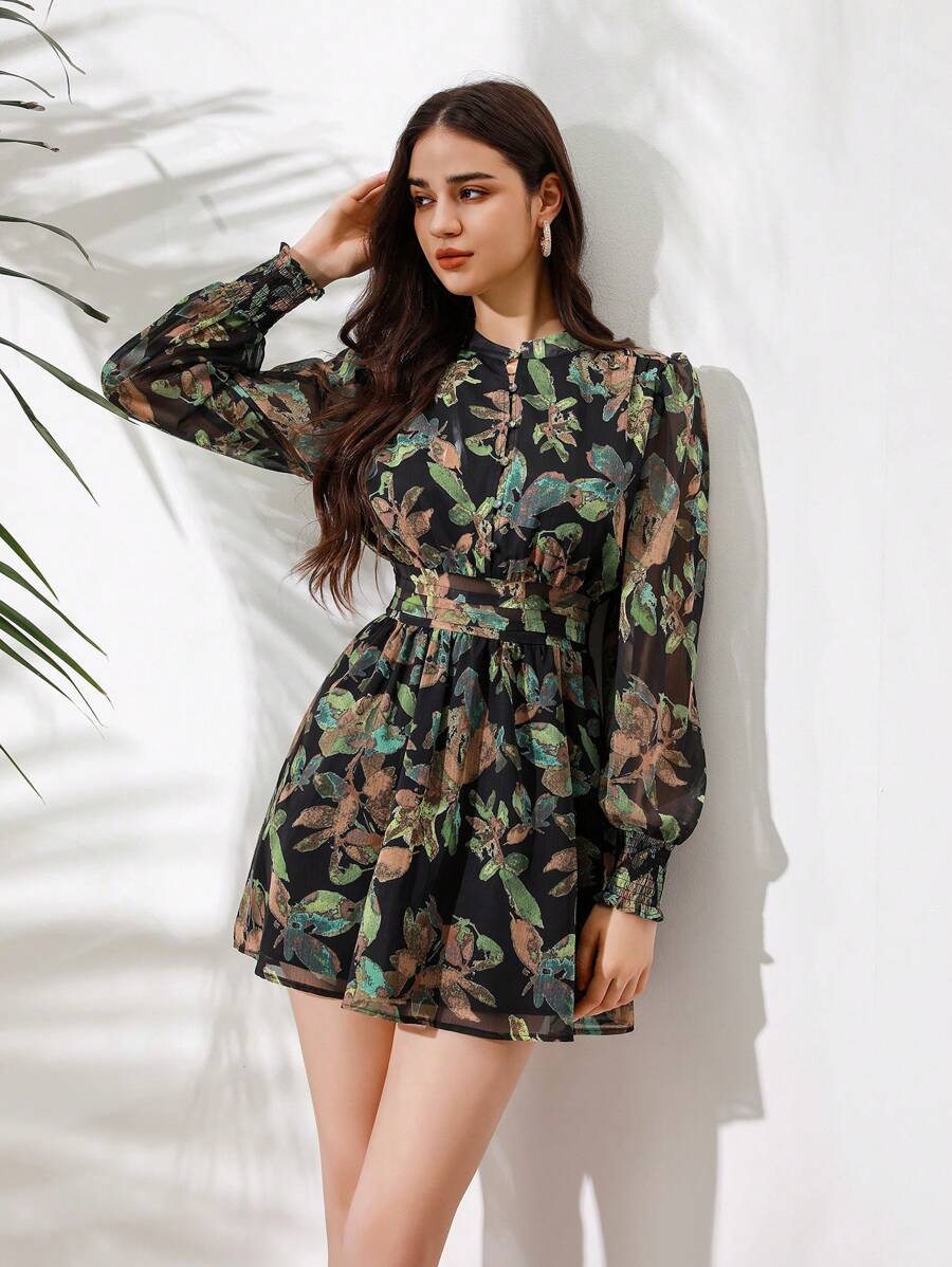 Claire - Lantern Sleeve Dress