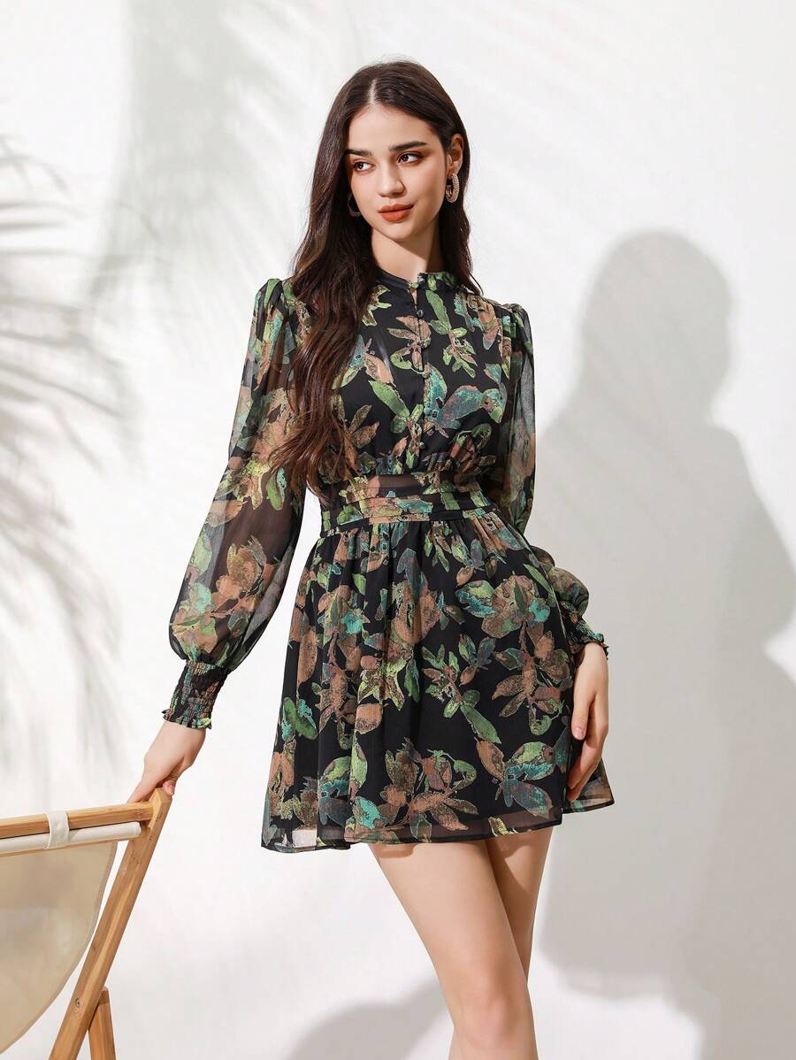 Claire - Lantern Sleeve Dress