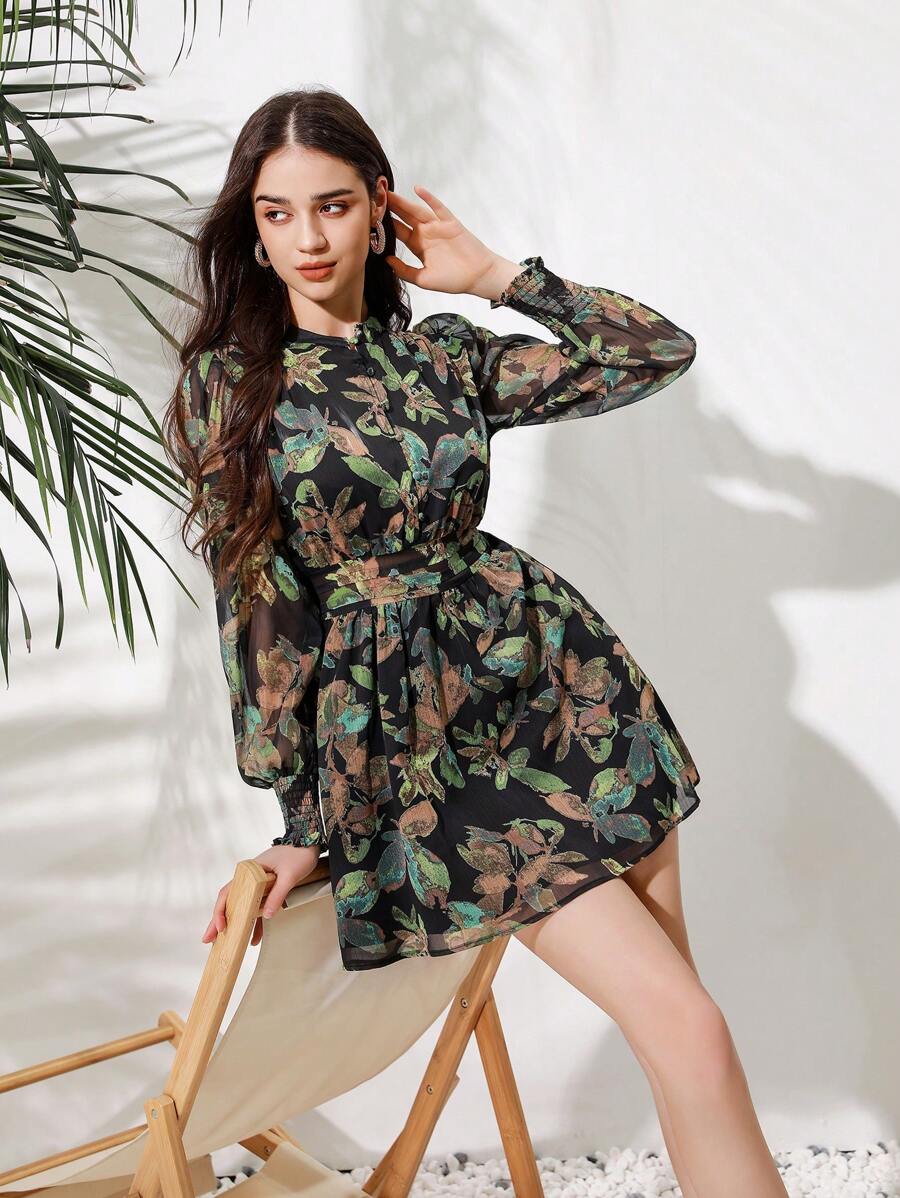 Claire - Lantern Sleeve Dress