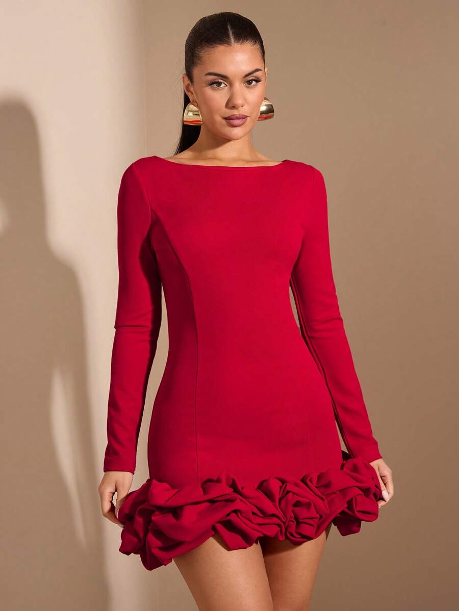 Lovelyn - Sweet Red Party Dress
