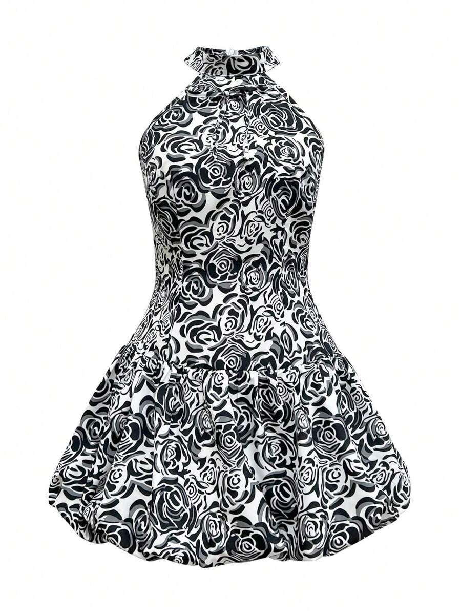 Jayla - Elegant Sleeveless Floral Dress