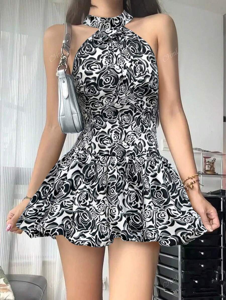 Jayla - Elegant Sleeveless Floral Dress