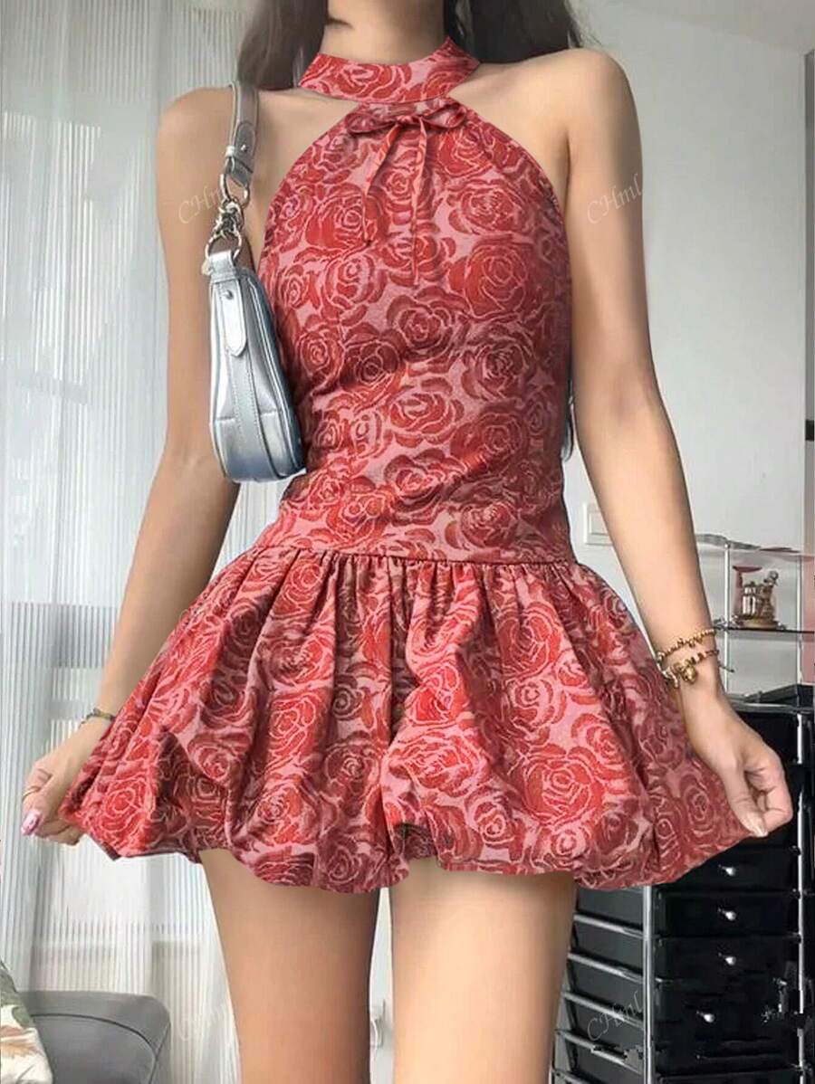 Jayla - Elegant Sleeveless Floral Dress