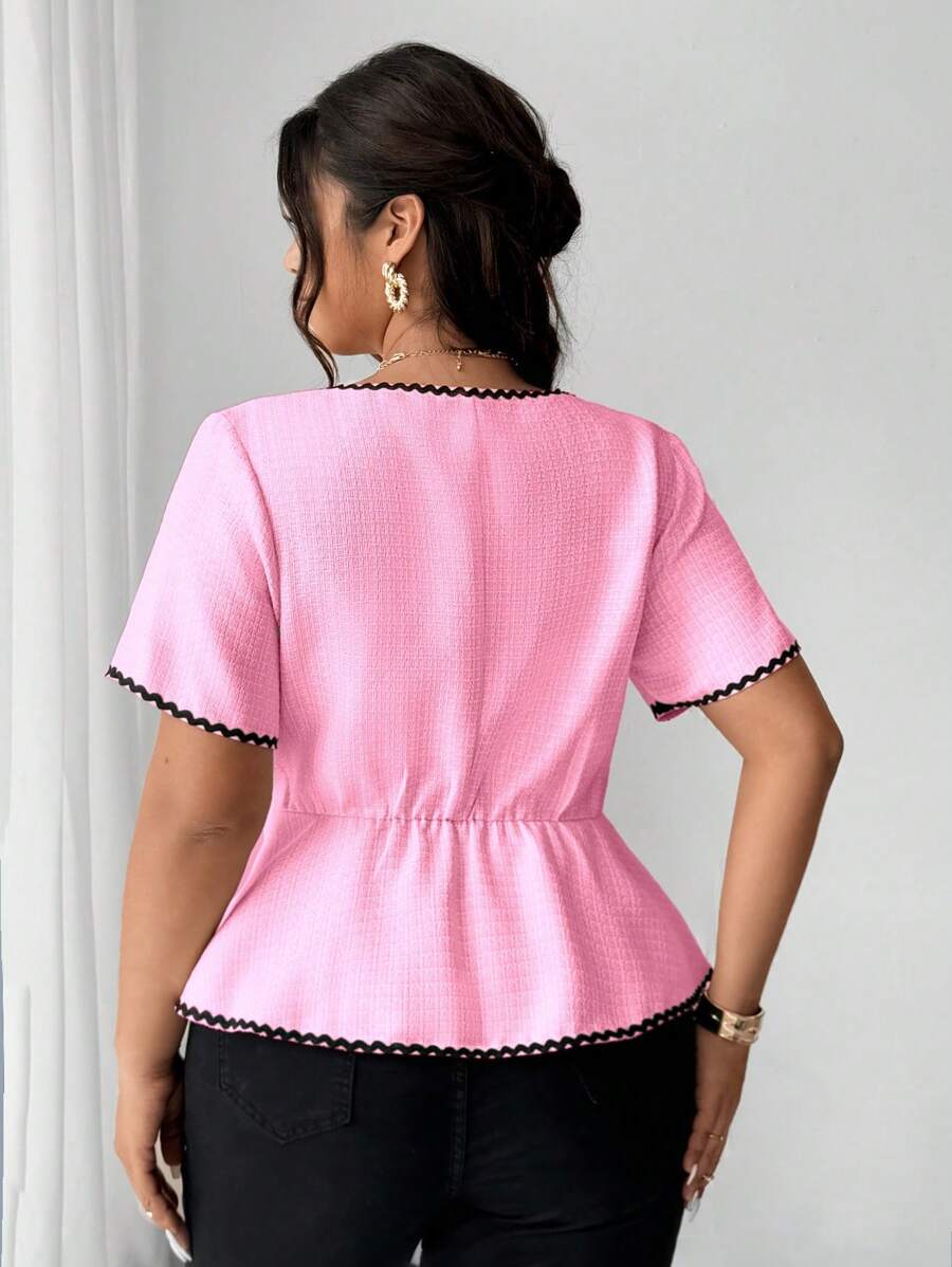 Soraya - Plus Size Blouse with Square Neckline
