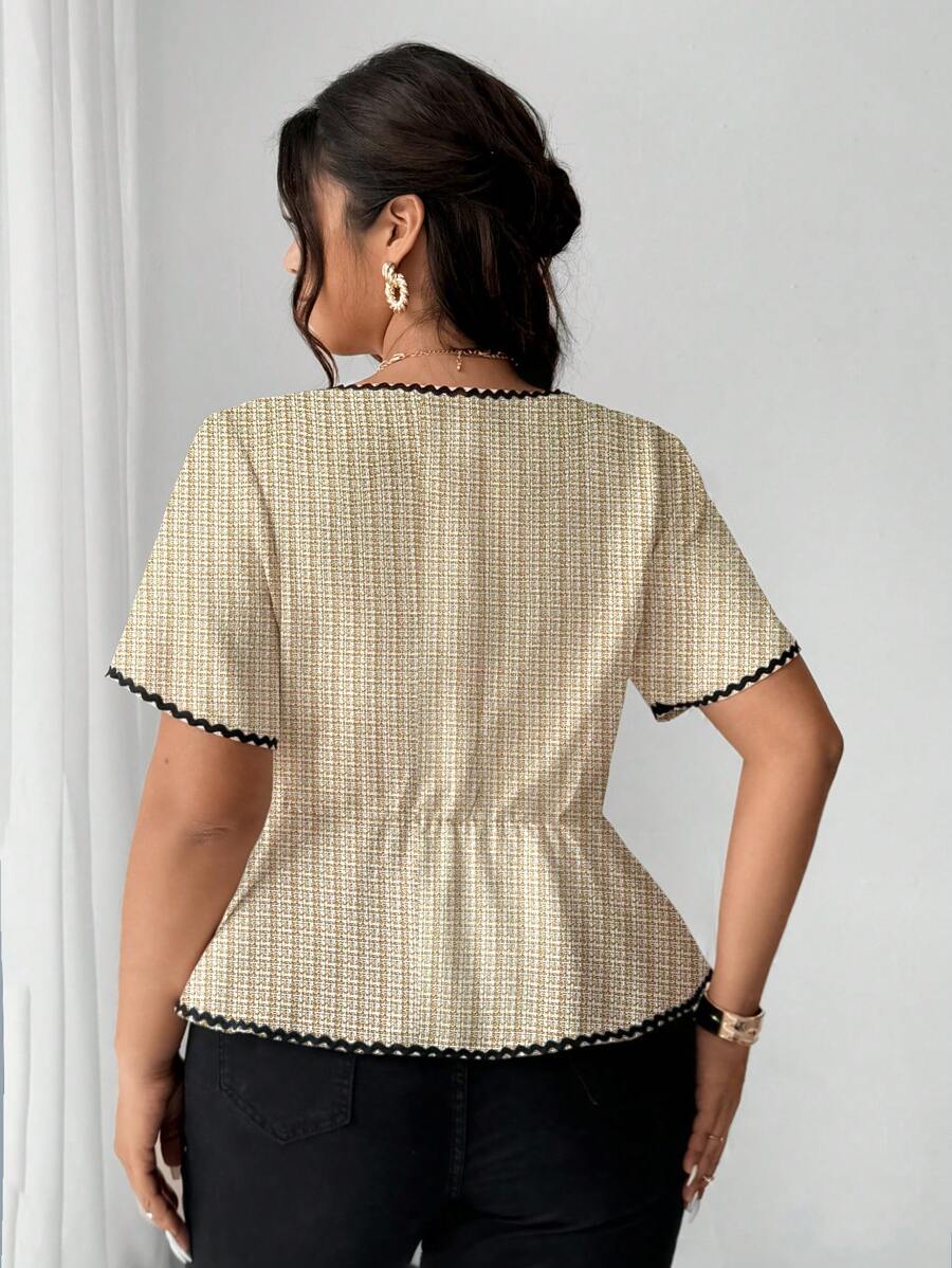 Soraya - Plus Size Blouse with Square Neckline