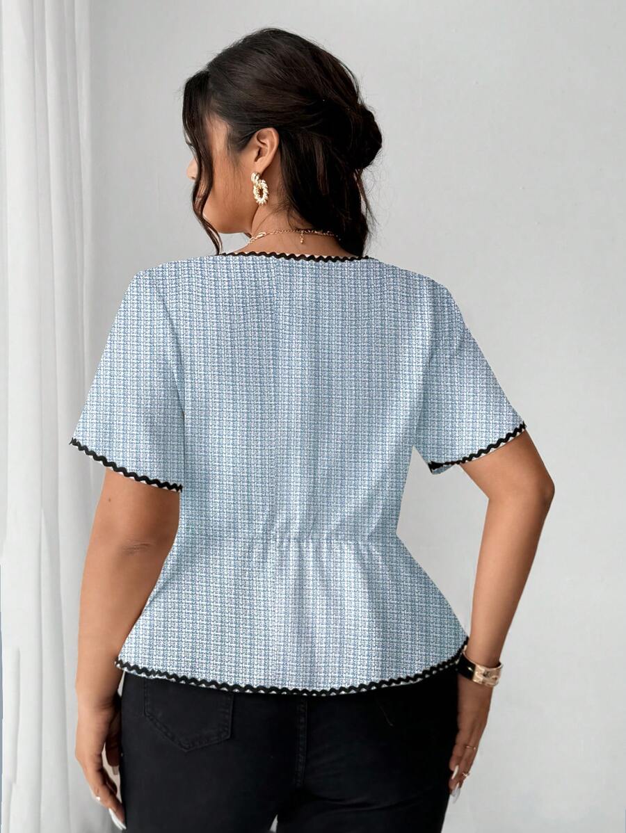 Soraya - Plus Size Blouse with Square Neckline