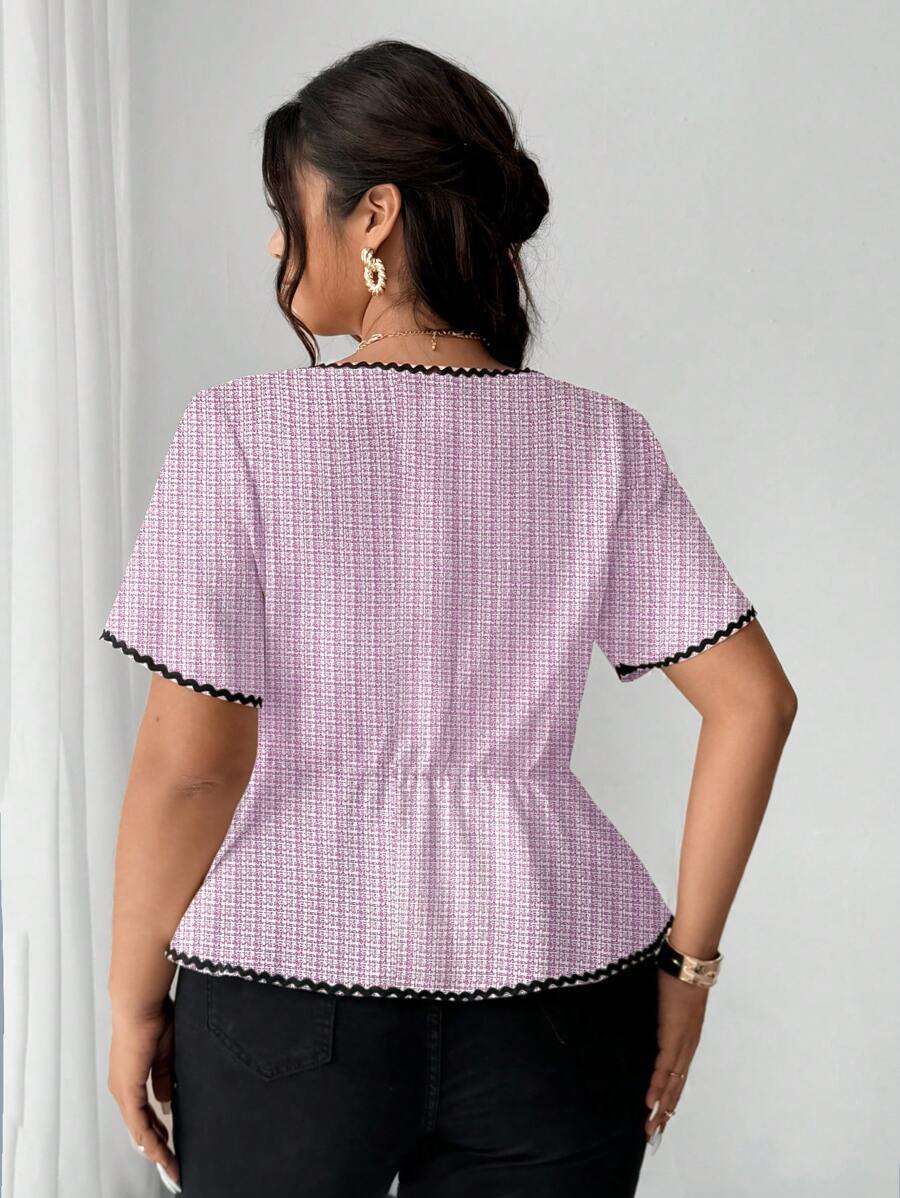 Soraya - Plus Size Blouse with Square Neckline