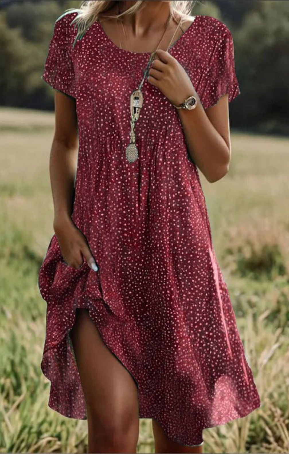 Taylor - Vintage Bohemian V-Neck Dress