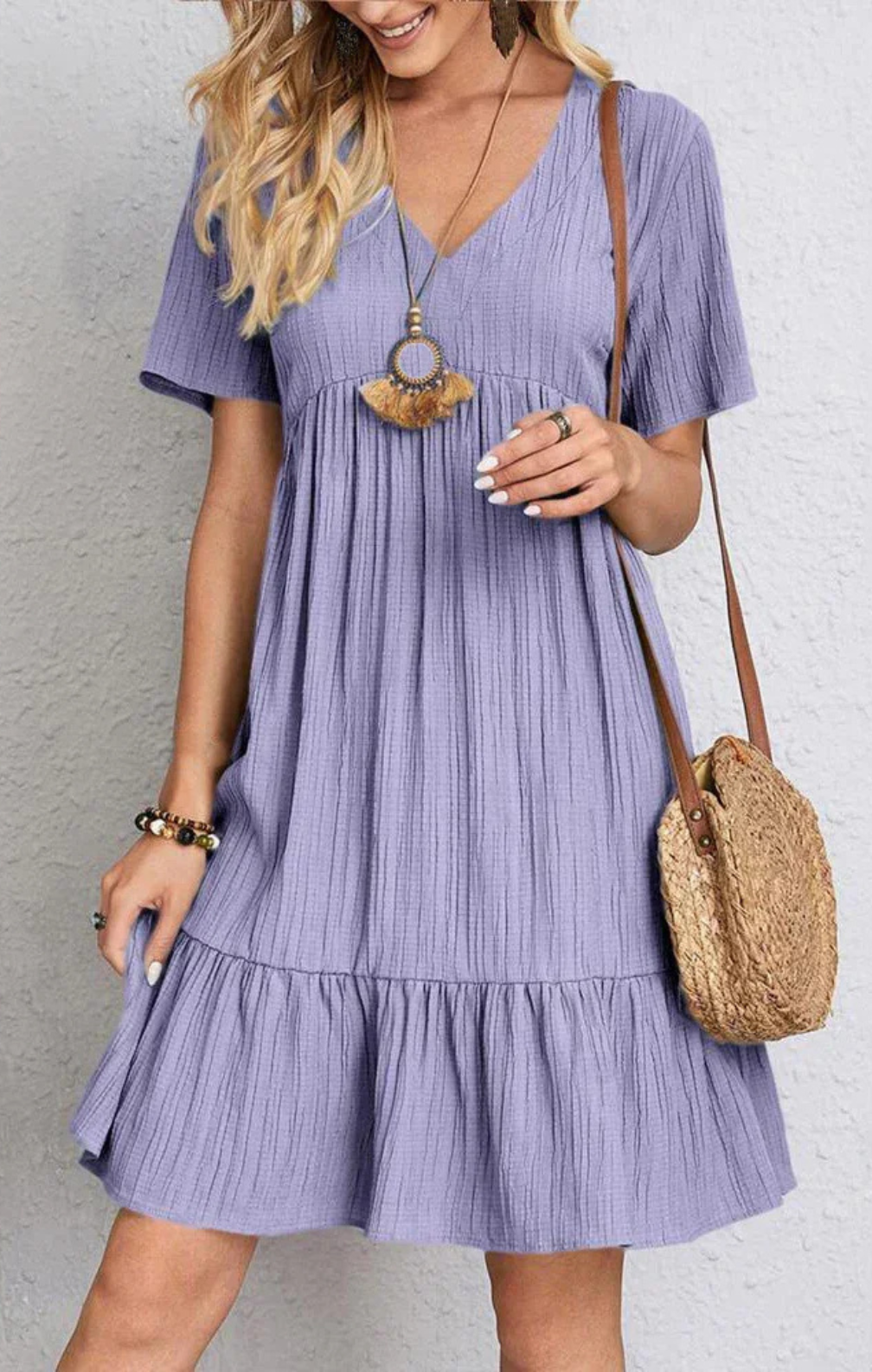 Hadley - Bohemian Ruffle Mini Dress