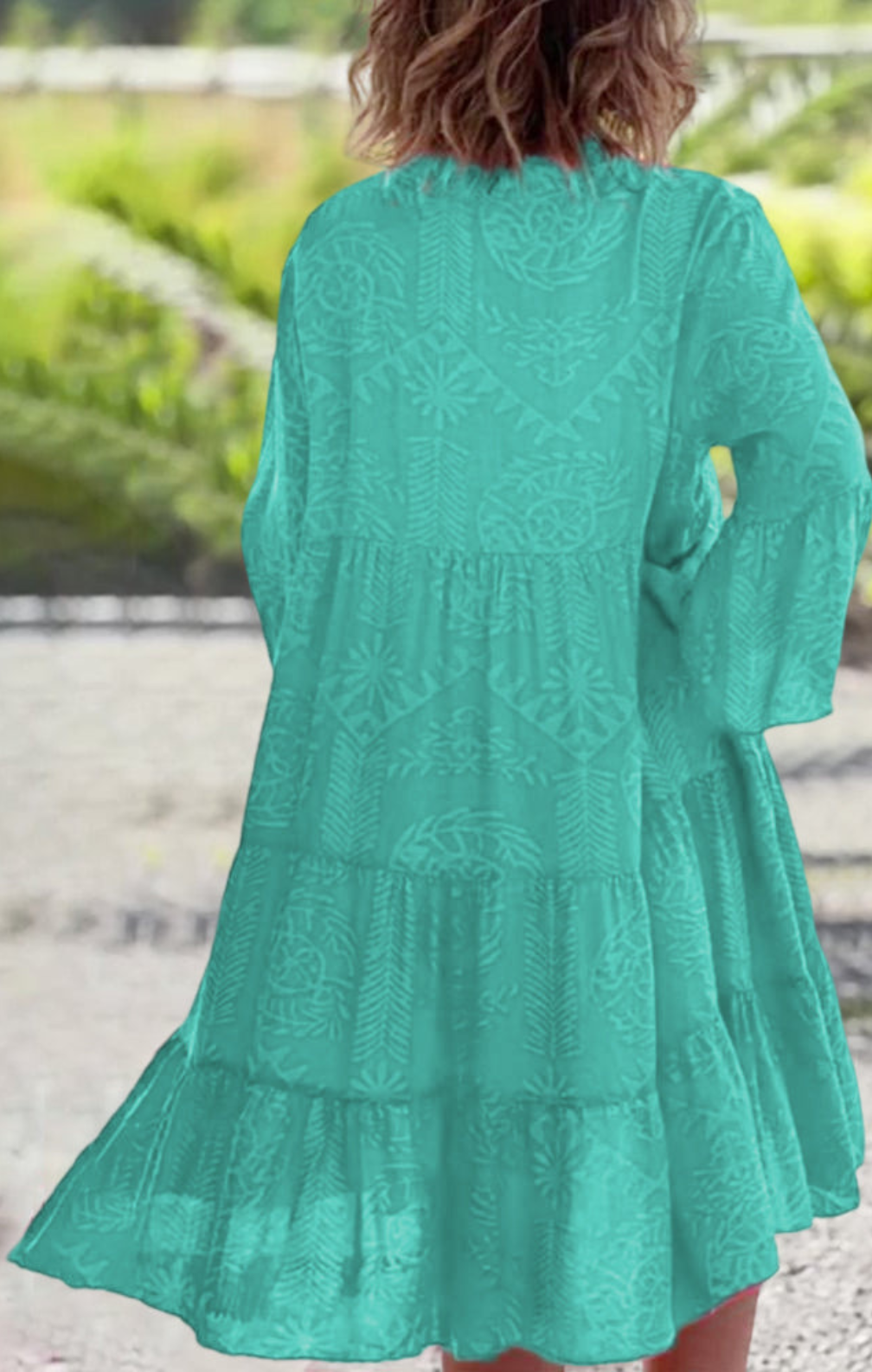 Harriet - Ruffled dress with bell sleeves