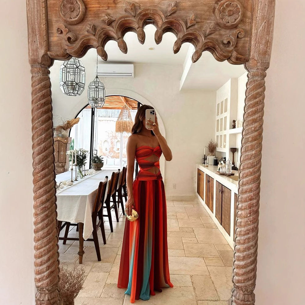 Luna - Long Strapless Dress