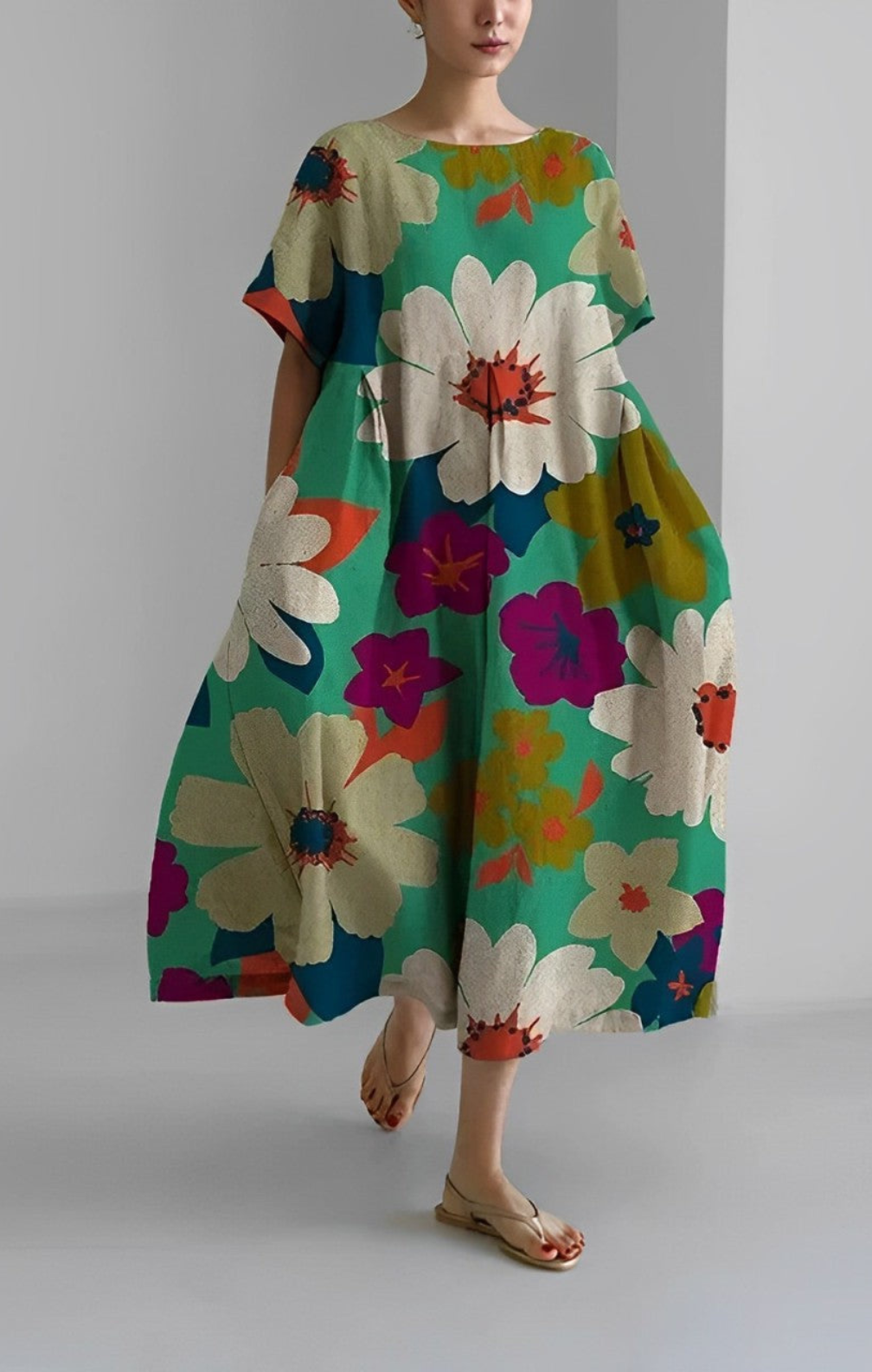Erica - Retro Loose Maxi Dress