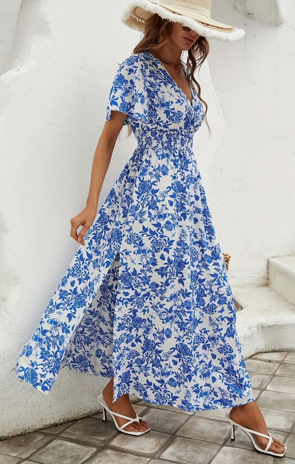 Audrey - Bohemian V-neck beach dress