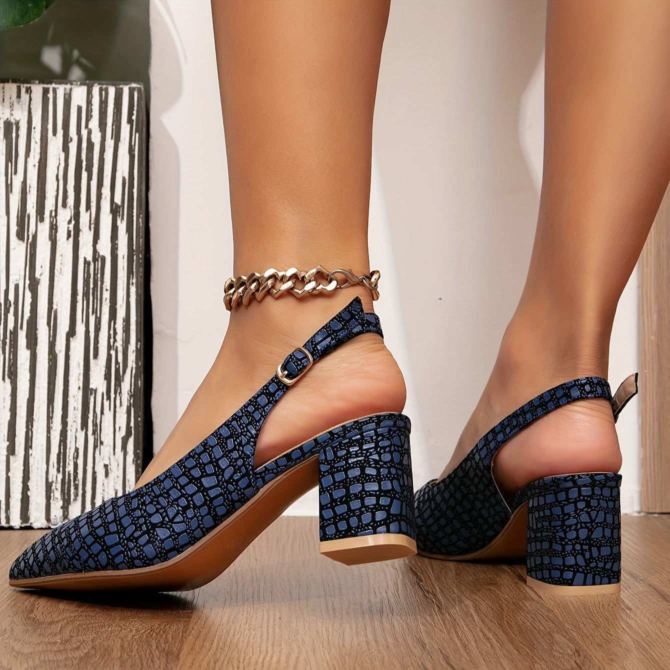 Malani - Slingback Chunky Heels