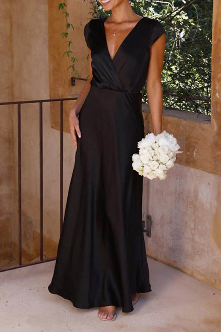 Valeria – Long V-Neck Dress
