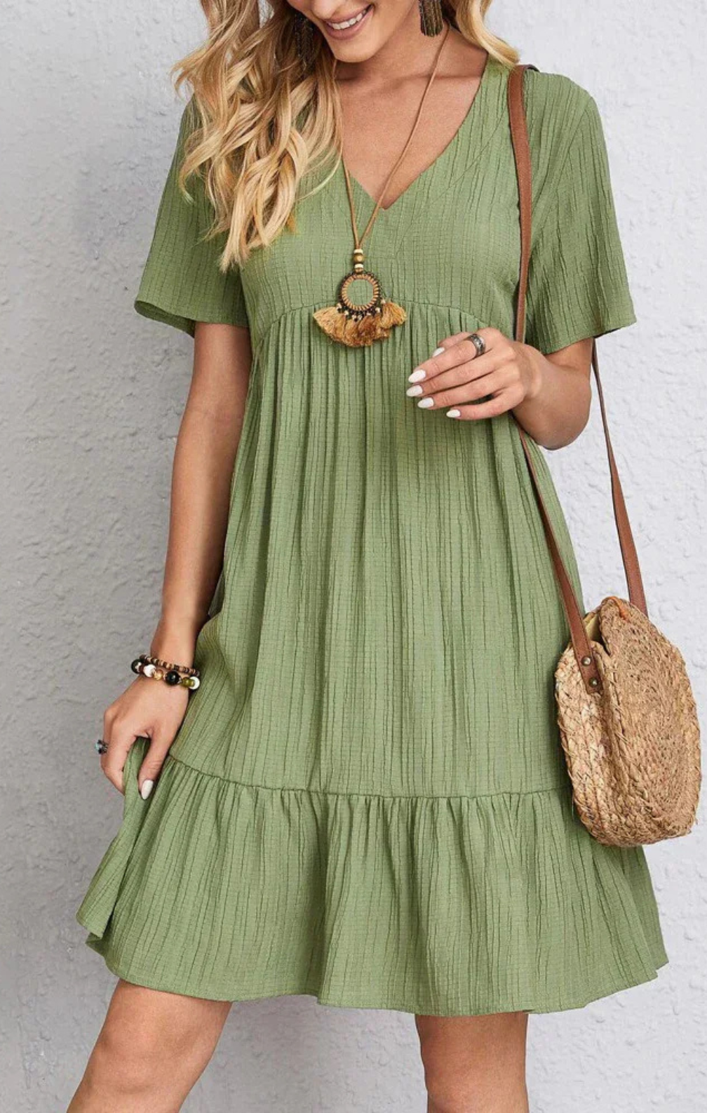 Hadley - Bohemian Ruffle Mini Dress