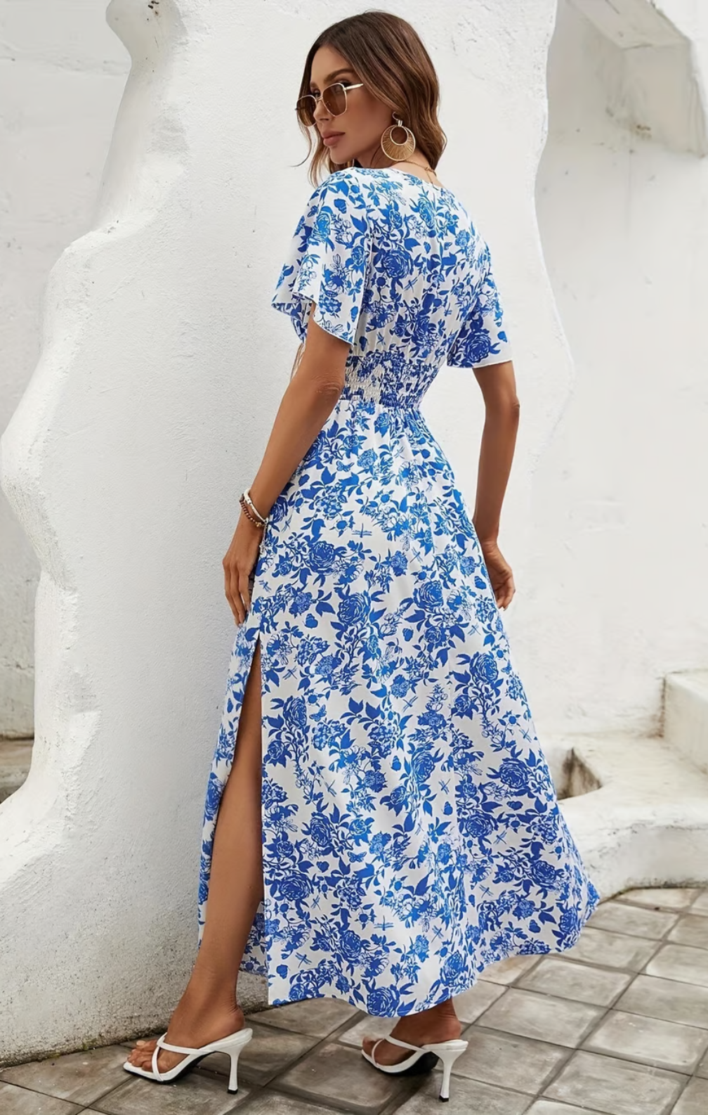 Audrey - Bohemian V-neck beach dress