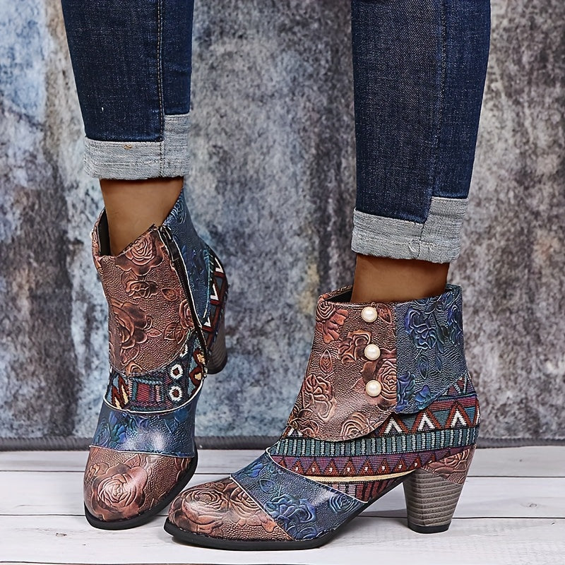 Naomie - Chunky Heel Ankle Boots