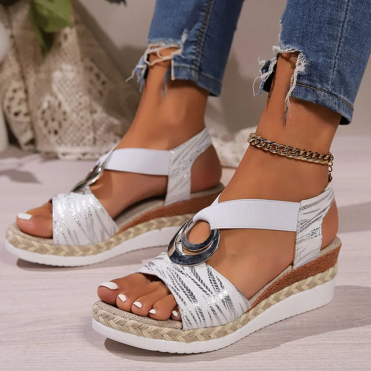Bella - Printed orthopedic sandals
