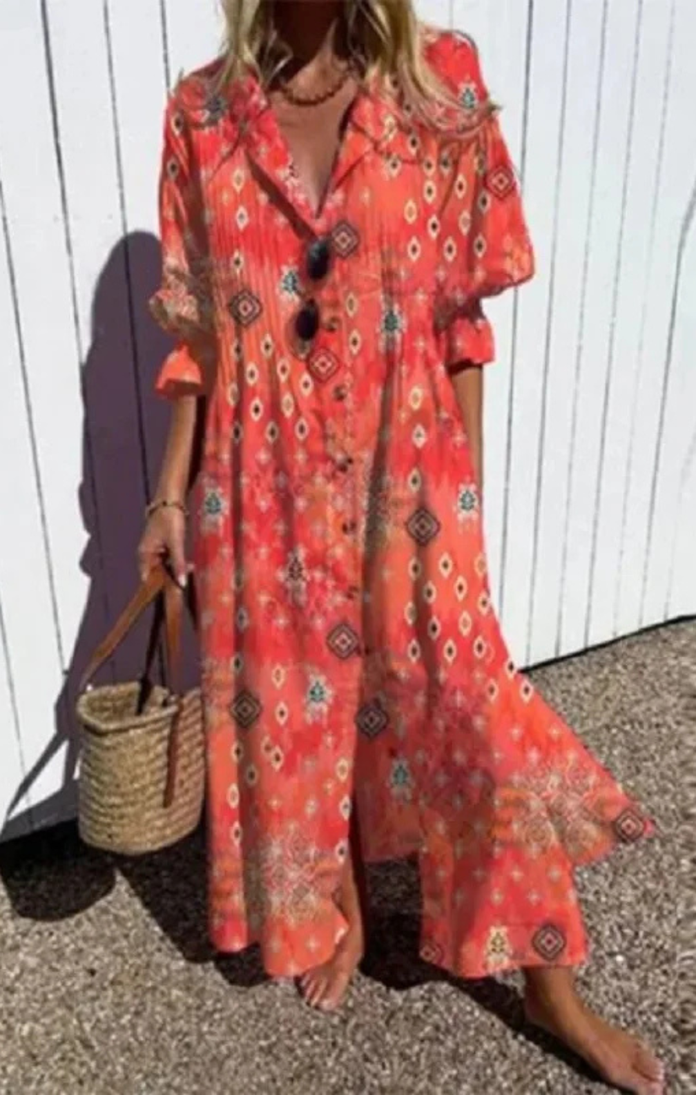 Cassidy - Bohemian Puff Sleeves Dress