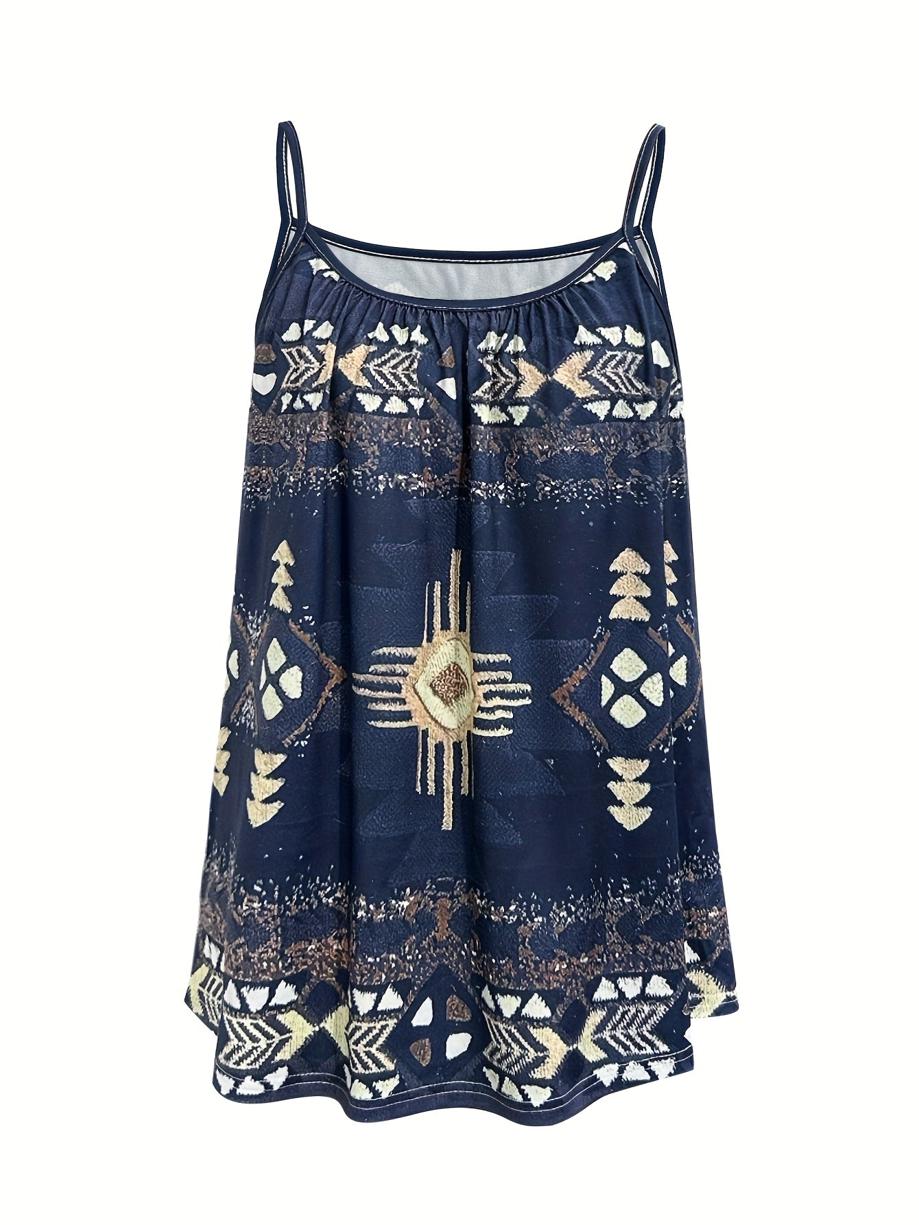 Airi - Ethnic Print Sleeveless Tank Top