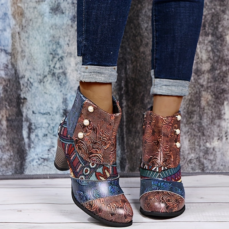 Naomie - Chunky Heel Ankle Boots