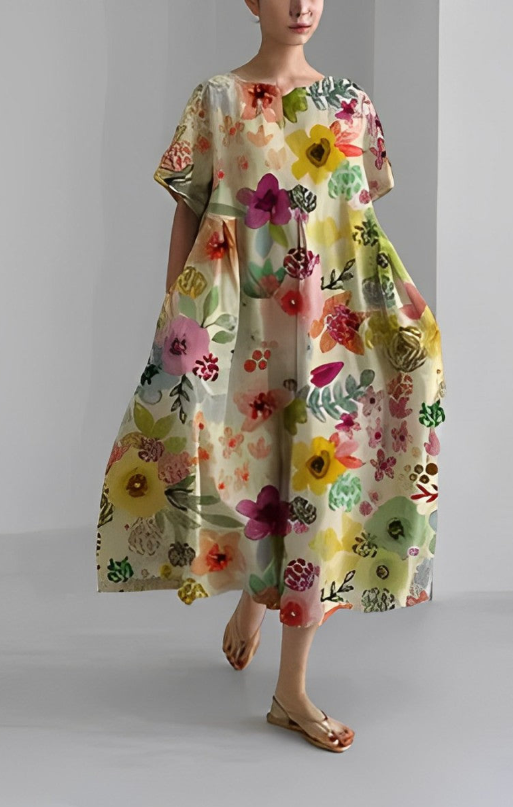 Erica - Retro Loose Maxi Dress