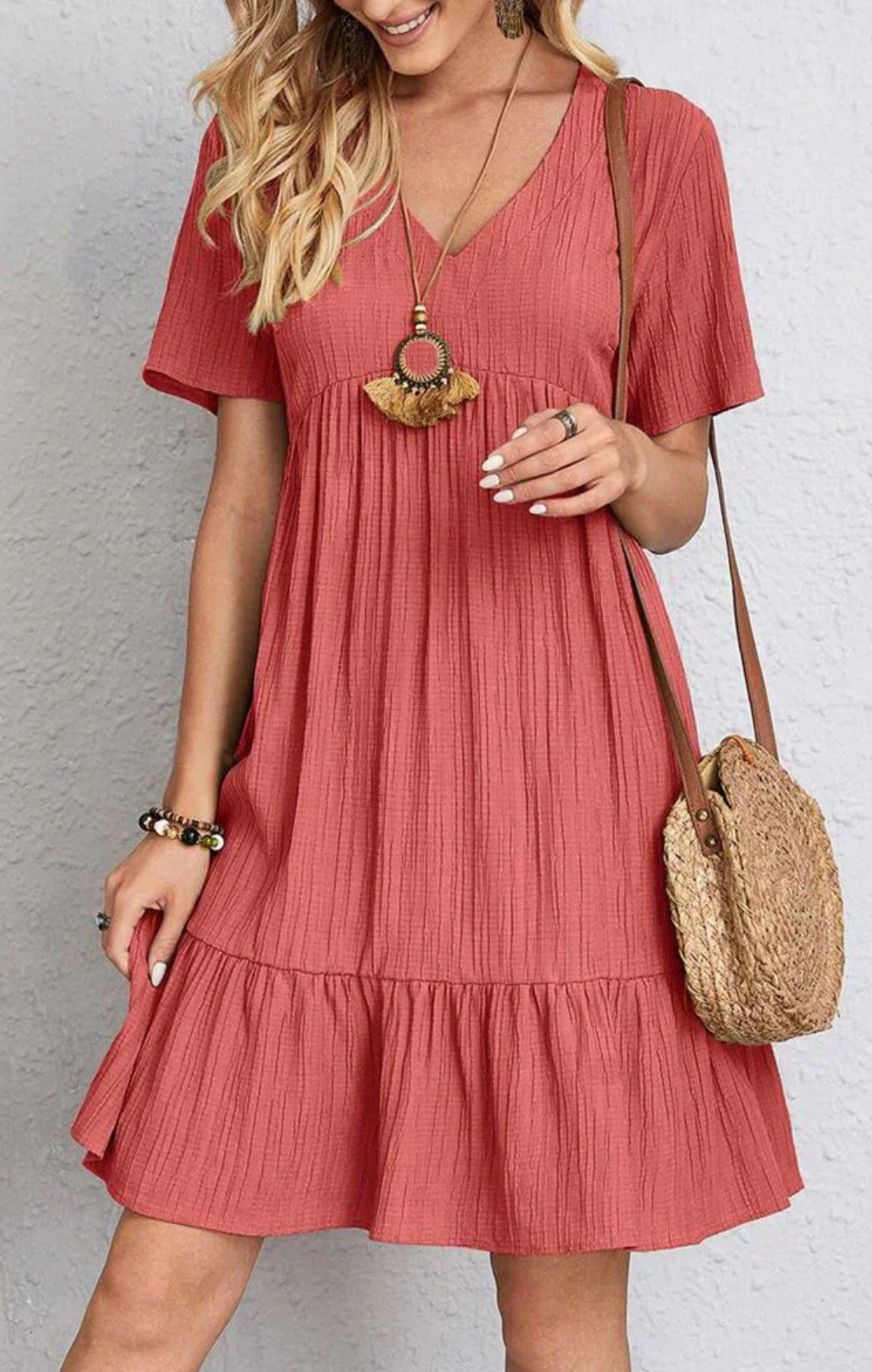 Hadley - Bohemian Ruffle Mini Dress