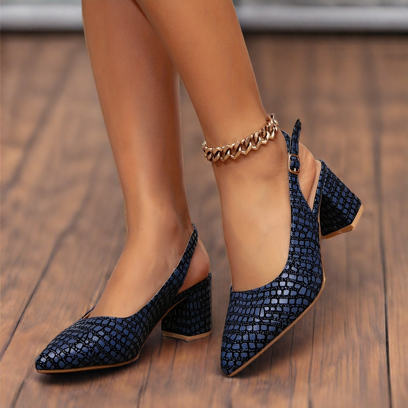 Malani - Slingback Chunky Heels