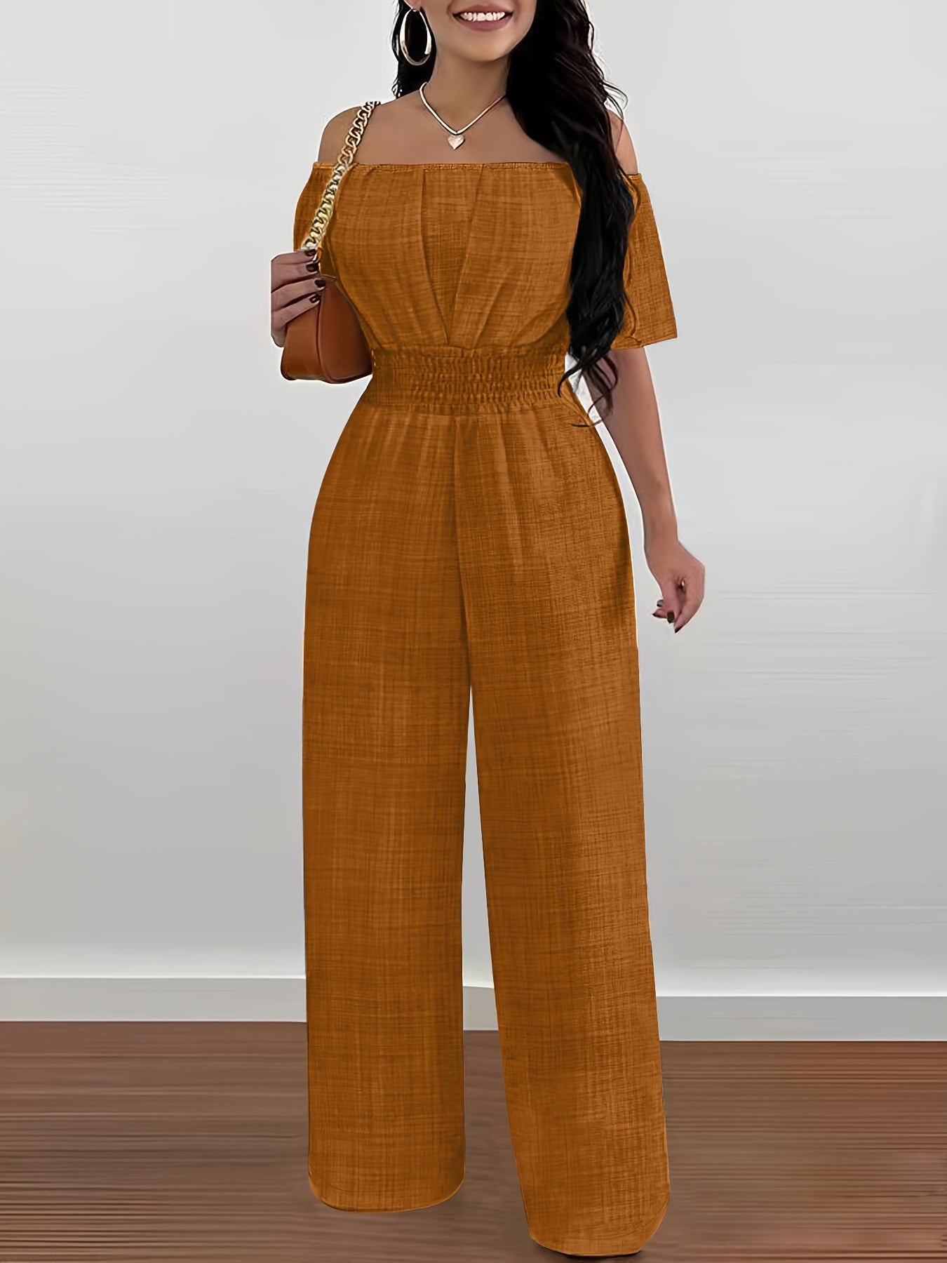 Laurence - Off-Shoulder Jumpsuit with Cinched Waist