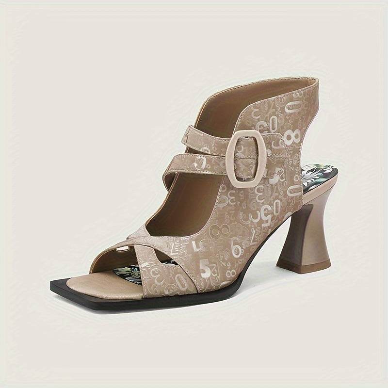 Everly - Floral Print Open-Toeiator Sandals
