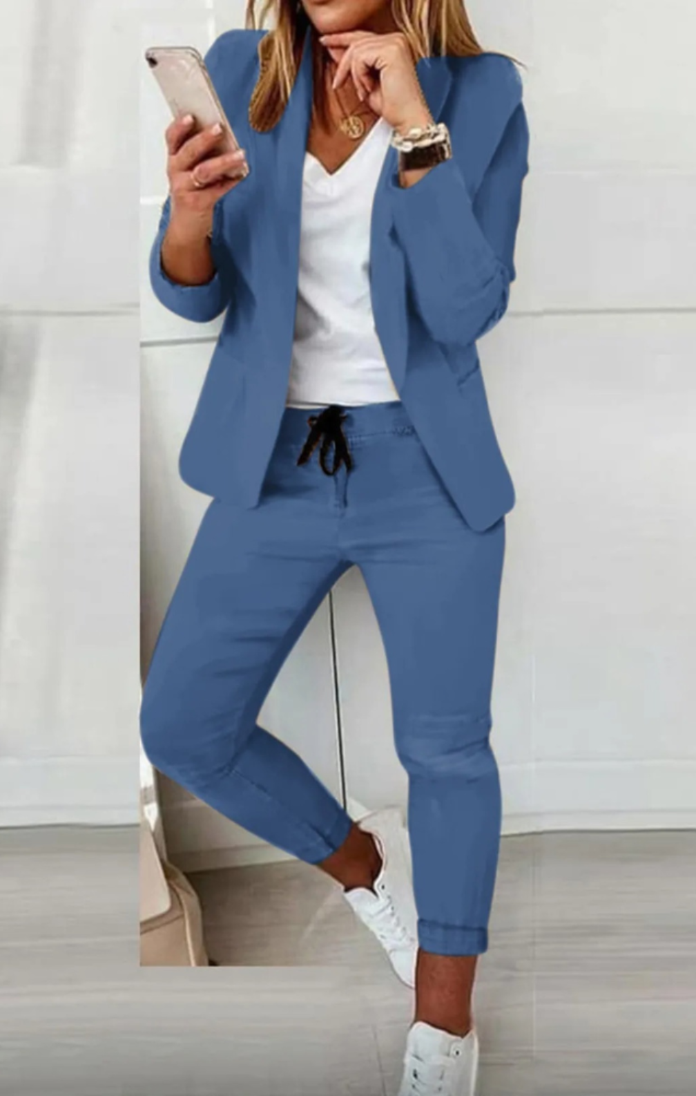 Andrea - Blazer And Tapered Pants Set