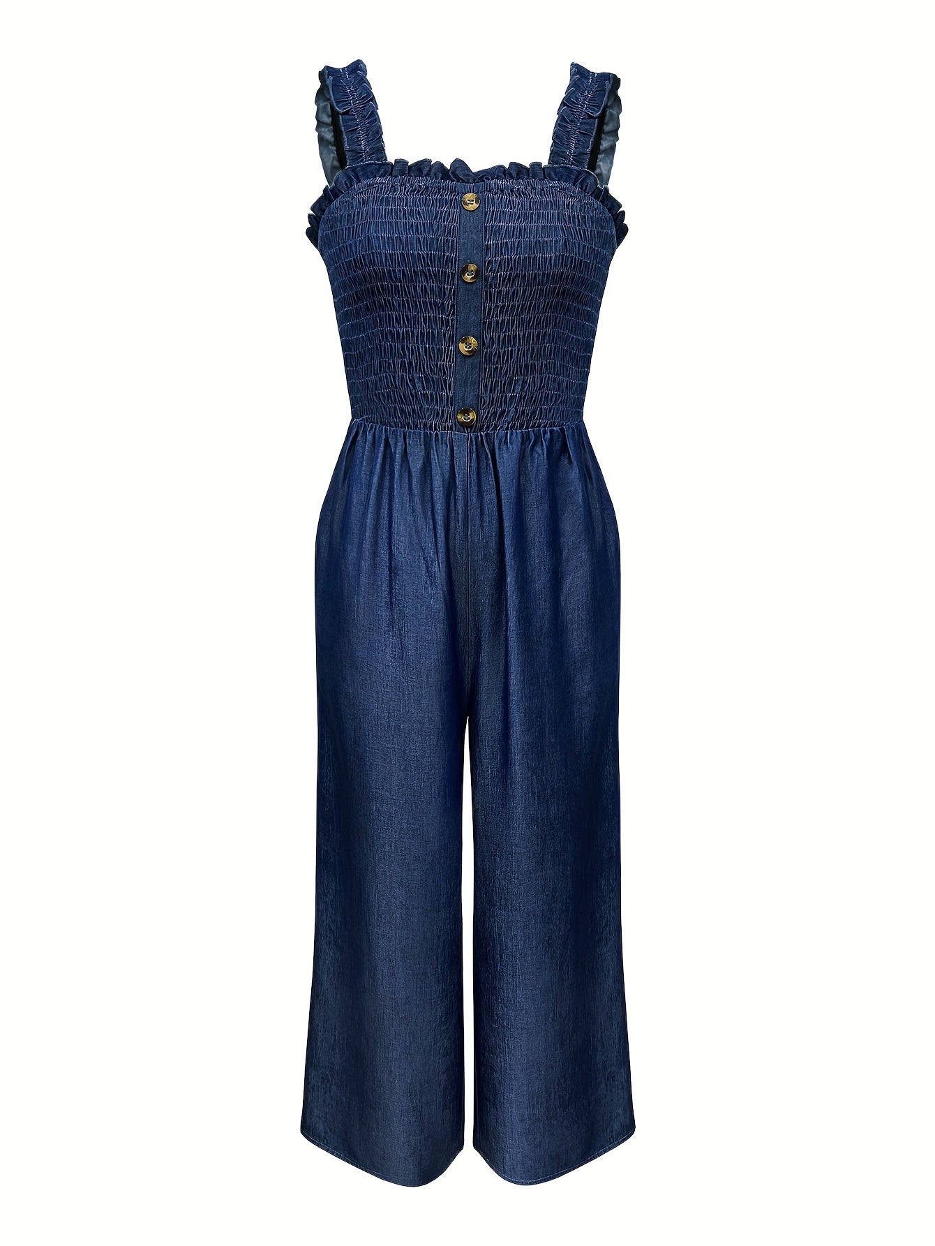 Marion - Ruched Trim Button Jumpsuit