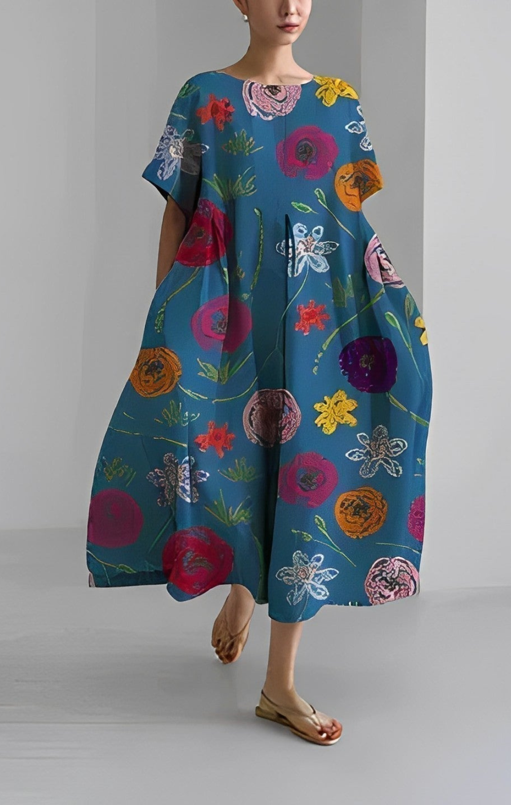 Erica - Retro Loose Maxi Dress