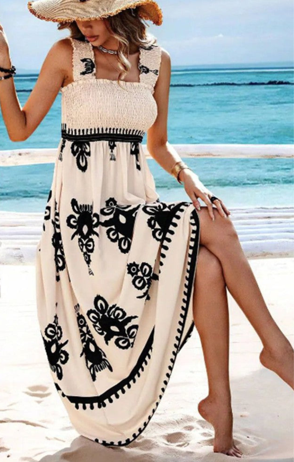 Georgia - Square Neck Sleeveless Dress
