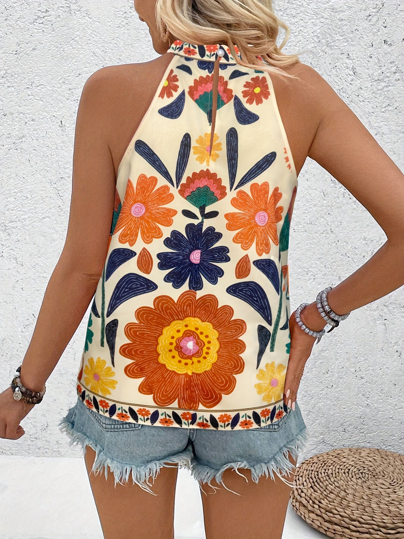 Vanessa - Bohemian Off-Shoulder Sleeveless Top