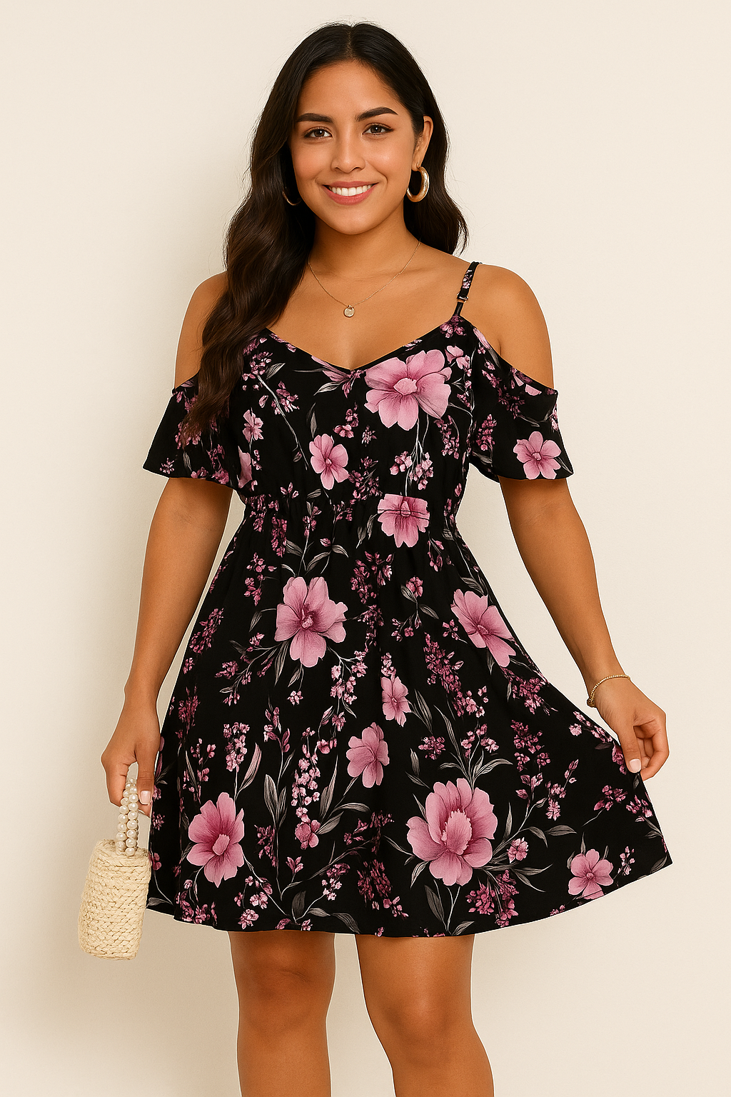 Amelie - Floral Off-the-Shoulder Dress