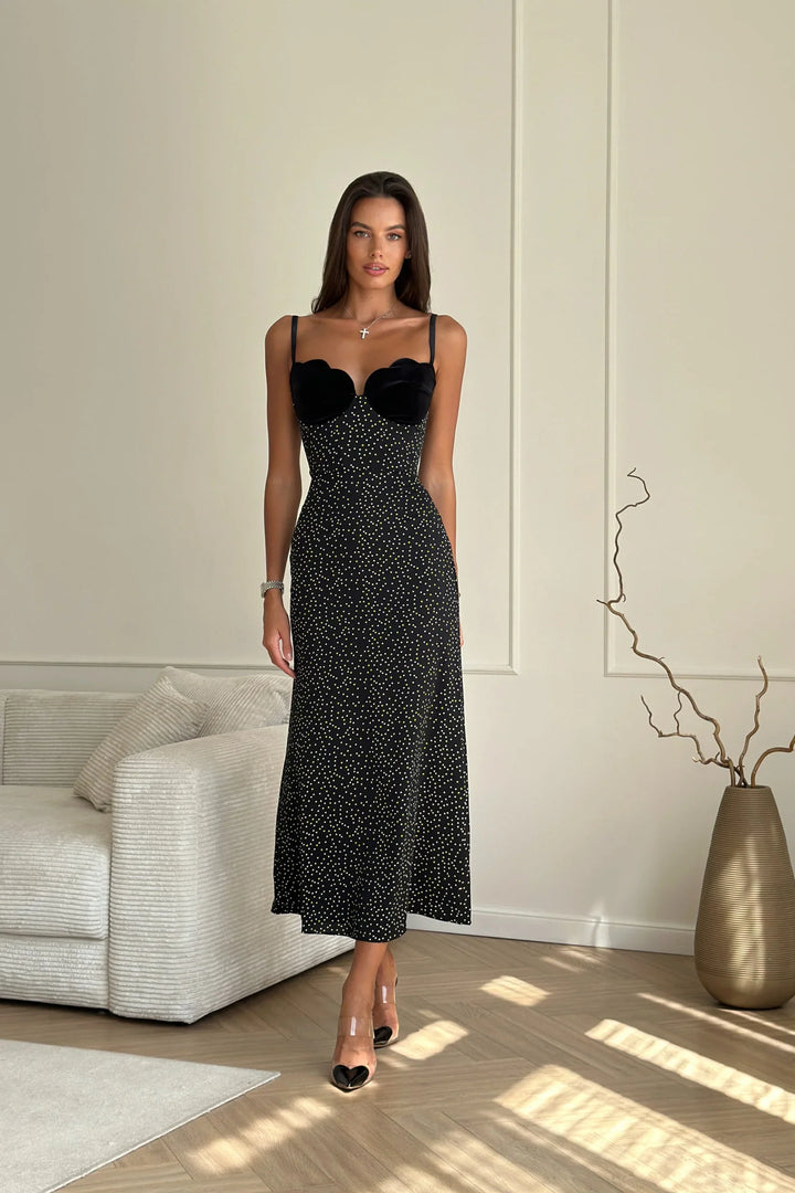 Catalina - Velvet Midi Dress