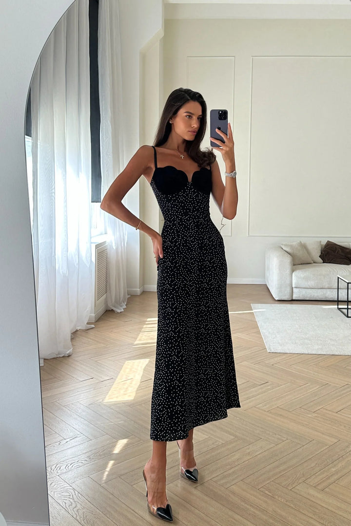Catalina - Velvet Midi Dress