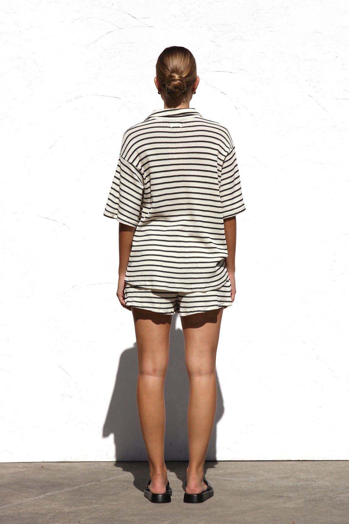 Serena - Stripe Semi-sheer Blouse Set