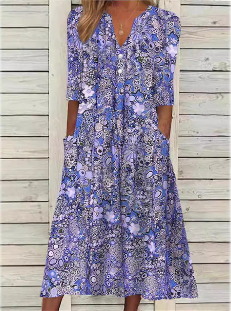 Almira – Floral Midi Dress