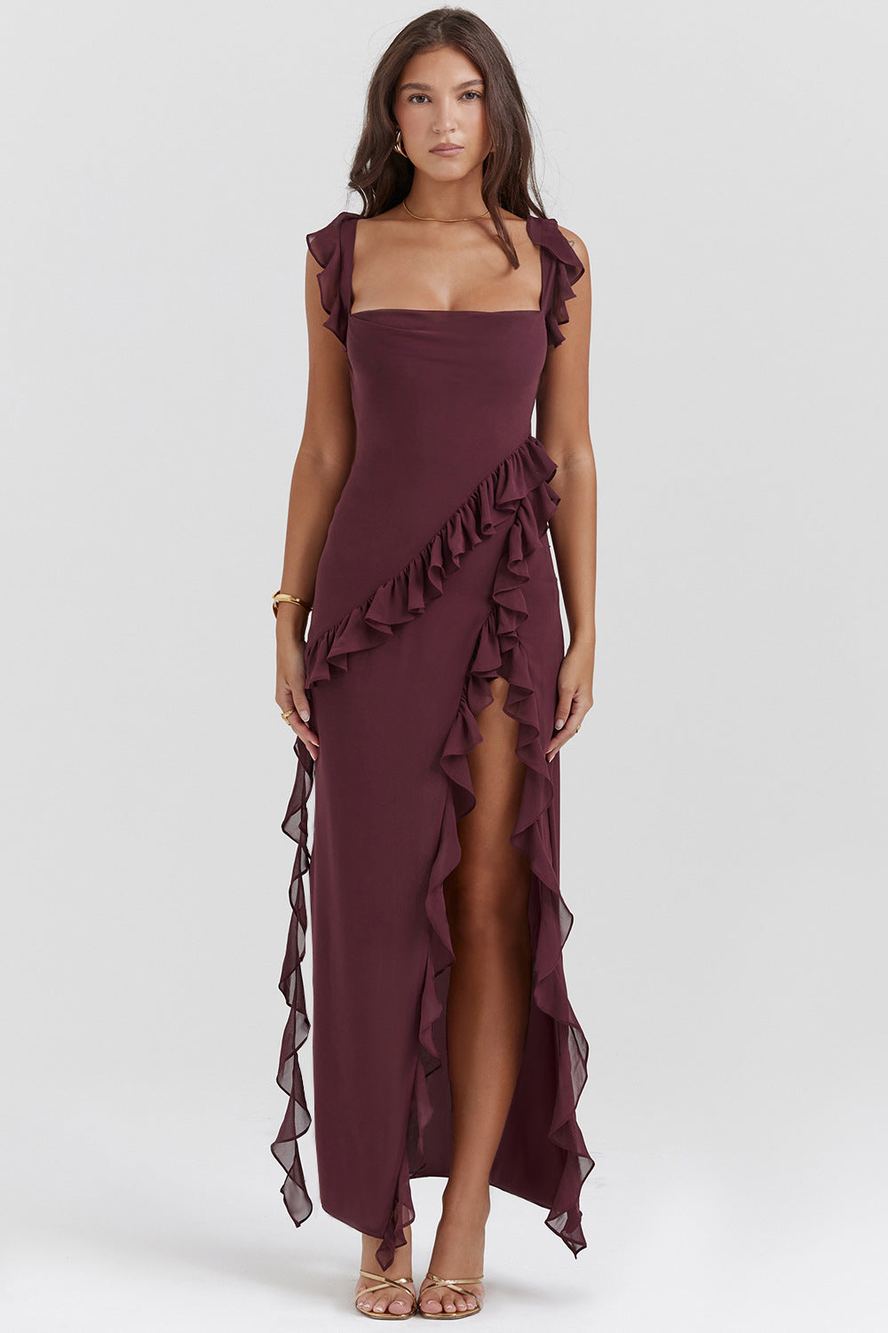 Celinda – Long Dress with Ruffles